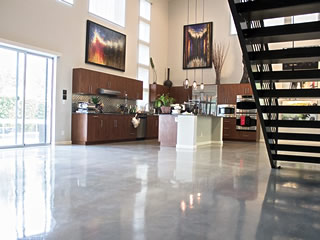 Polished Concrete Floor in a residential application